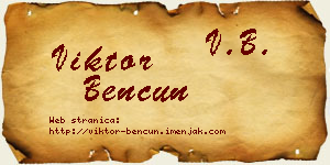 Viktor Bencun vizit kartica